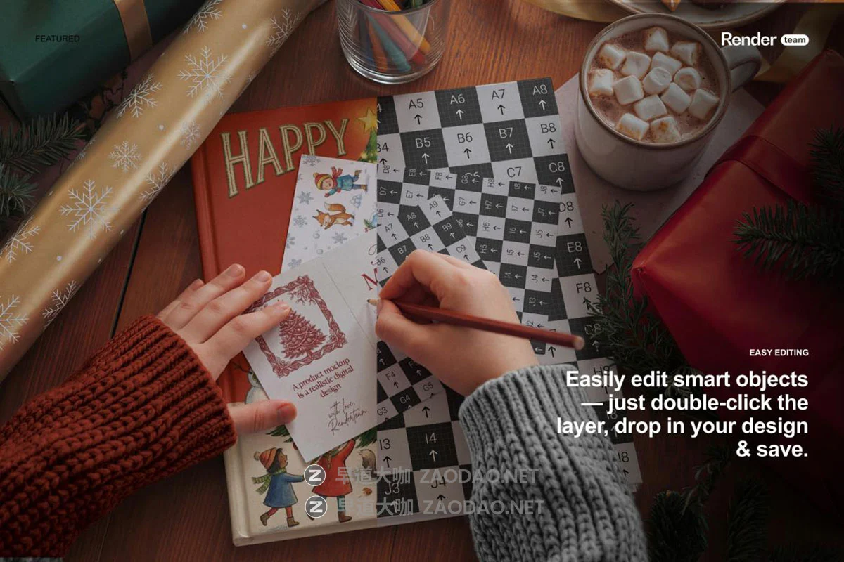 6款真实场景圣诞节新年节日生日贺卡卡片邀请函设计ps贴图样机模板 Christmas Card Mockup Set插图11 6款真实场景圣诞节新年节日生日贺卡卡片邀请函设计ps贴图样机模板 Christmas Card Mockup Set插图11