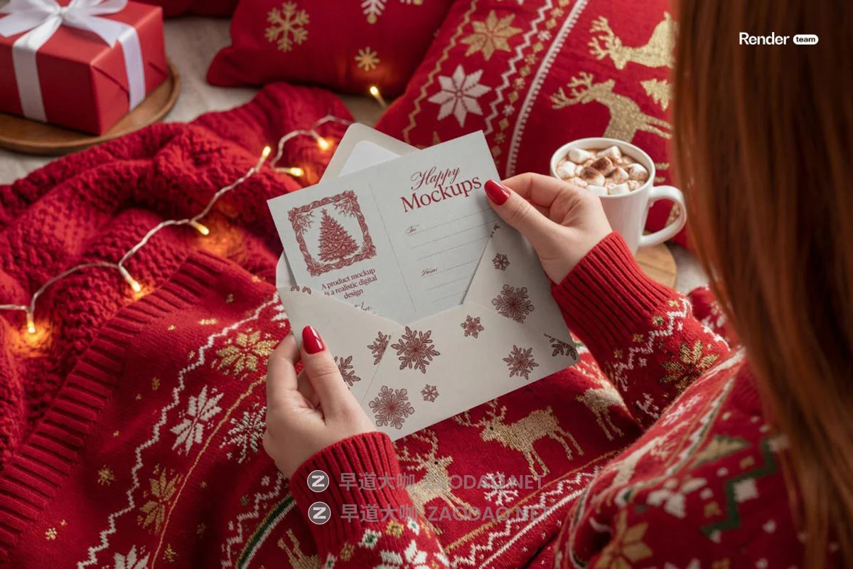 6款真实场景圣诞节新年节日生日贺卡卡片邀请函设计ps贴图样机模板 Christmas Card Mockup Set插图4 6款真实场景圣诞节新年节日生日贺卡卡片邀请函设计ps贴图样机模板 Christmas Card Mockup Set插图4
