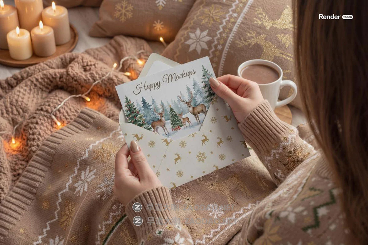 6款真实场景圣诞节新年节日生日贺卡卡片邀请函设计ps贴图样机模板 Christmas Card Mockup Set插图5 6款真实场景圣诞节新年节日生日贺卡卡片邀请函设计ps贴图样机模板 Christmas Card Mockup Set插图5