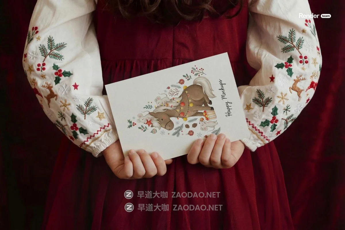 6款真实场景圣诞节新年节日生日贺卡卡片邀请函设计ps贴图样机模板 Christmas Card Mockup Set插图8 6款真实场景圣诞节新年节日生日贺卡卡片邀请函设计ps贴图样机模板 Christmas Card Mockup Set插图8