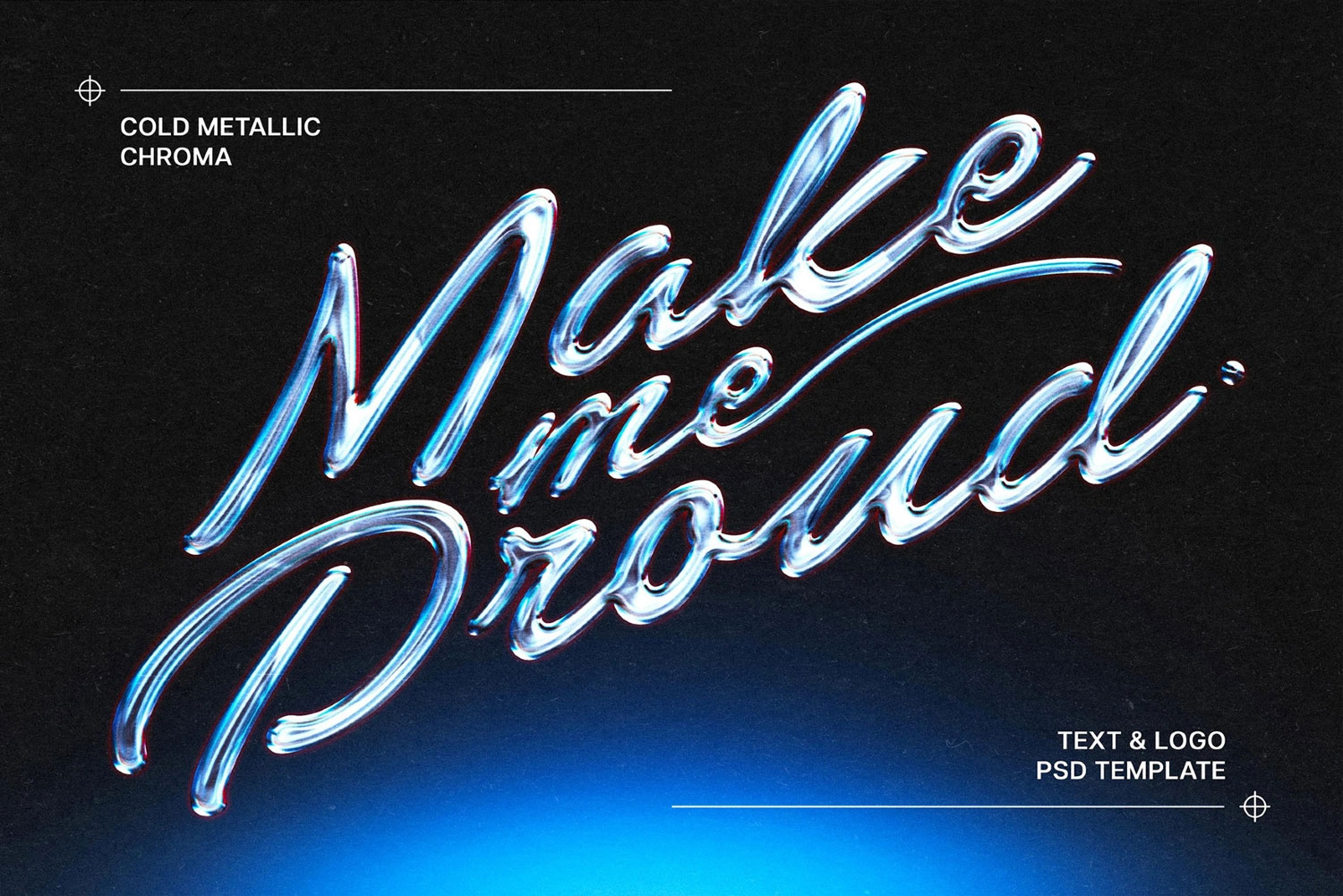 潮流金属镀铬3D立体专辑封面海报标题品牌logo设计ps特效样机模板 Cold Metallic Chrome Text Effect特色图 潮流金属镀铬3D立体专辑封面海报标题品牌logo设计ps特效样机模板 Cold Metallic Chrome Text Effect