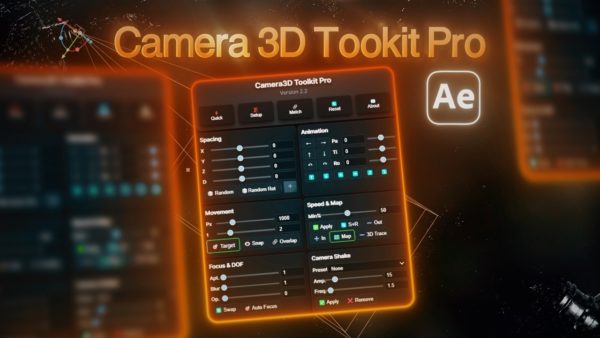 AE插件 专业电影级3D摄像机对焦跟踪抖动特效动画 Edgard St felix – Camera3D Toolkit Pro for After Effects特色图 AE插件 专业电影级3D摄像机对焦跟踪抖动特效动画 Edgard St felix – Camera3D Toolkit Pro for After Effects