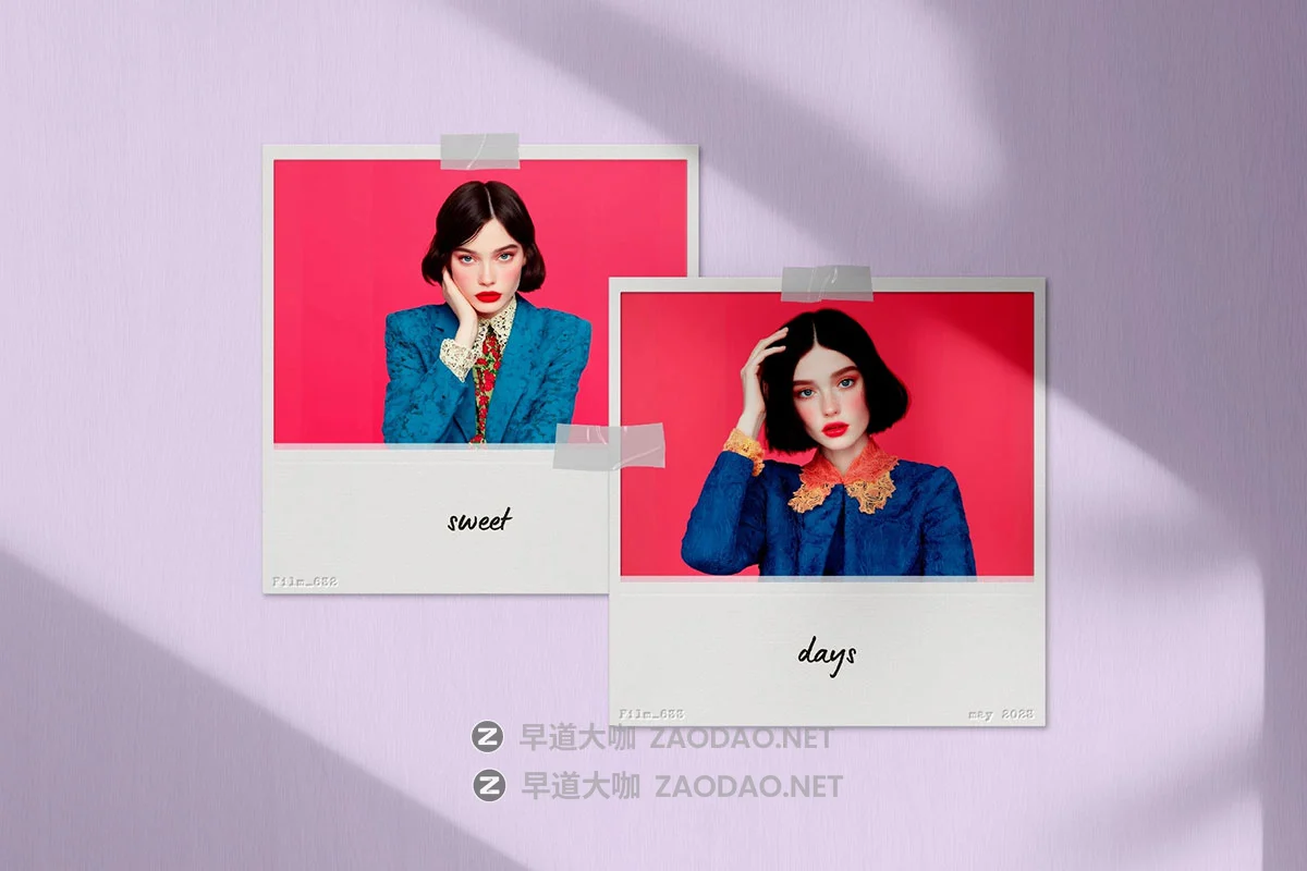 6款时尚宝丽来拍立得相片相框摄影作品集展示psd样机模板设计素材 Frame Mockups Collection插图3 6款时尚宝丽来拍立得相片相框摄影作品集展示psd样机模板设计素材 Frame Mockups Collection插图3