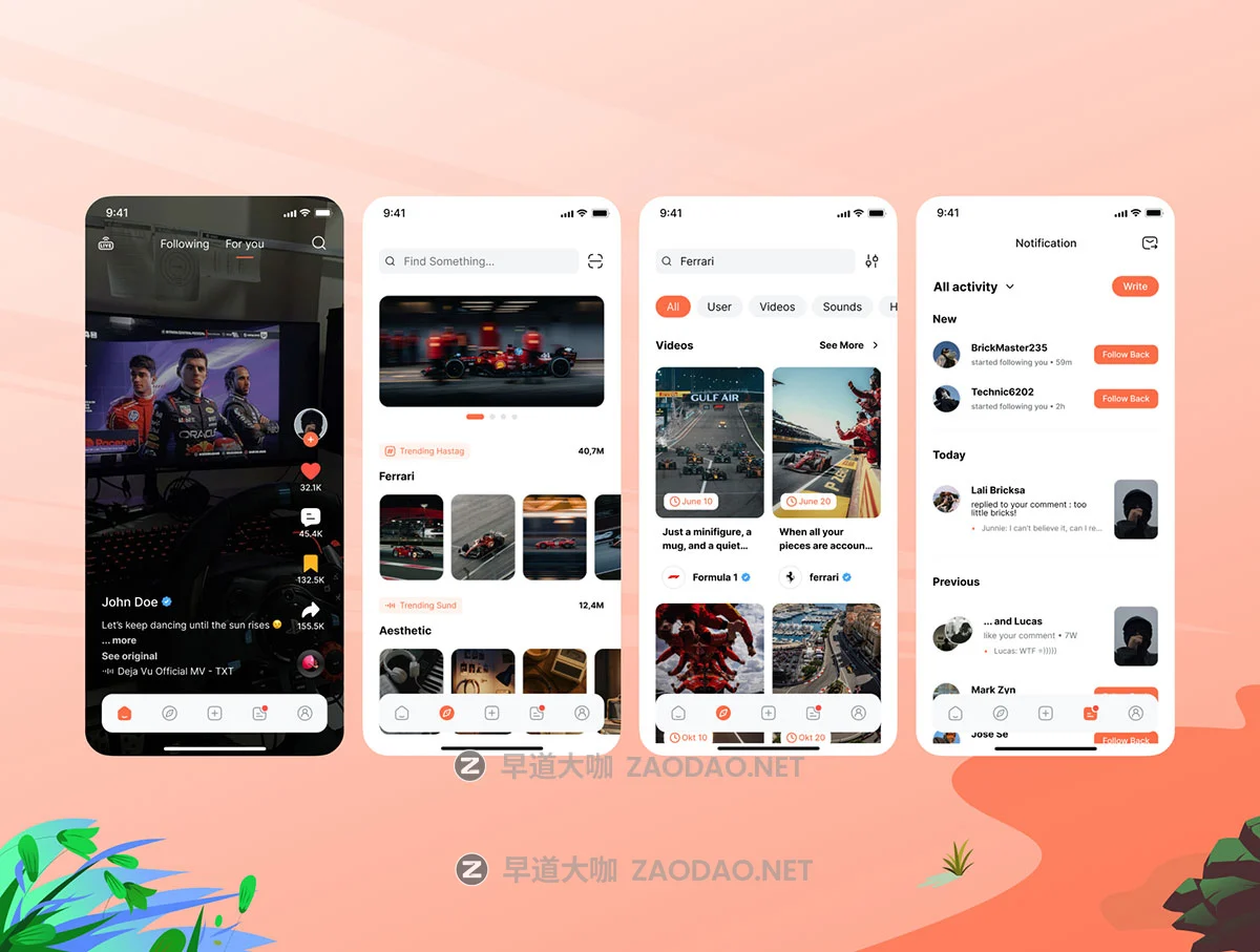 80+屏暗黑社区短视频录制剪辑合成app应用程序ui界面设计figma模板套件 Glimp – Short Video Social Platform (V1)插图1 80+屏暗黑社区短视频录制剪辑合成app应用程序ui界面设计figma模板套件 Glimp – Short Video Social Platform (V1)插图1