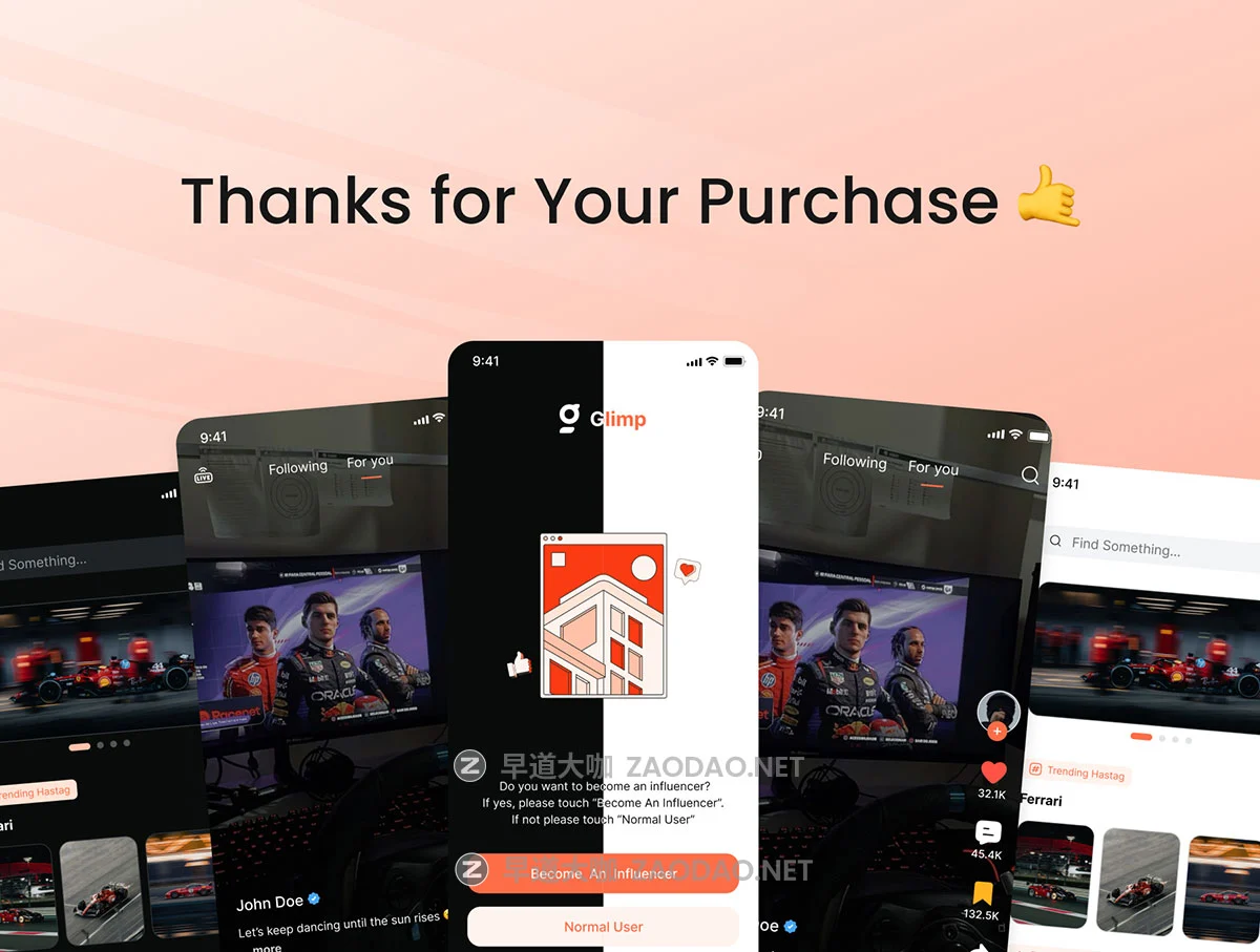 80+屏暗黑社区短视频录制剪辑合成app应用程序ui界面设计figma模板套件 Glimp – Short Video Social Platform (V1)插图7 80+屏暗黑社区短视频录制剪辑合成app应用程序ui界面设计figma模板套件 Glimp – Short Video Social Platform (V1)插图7