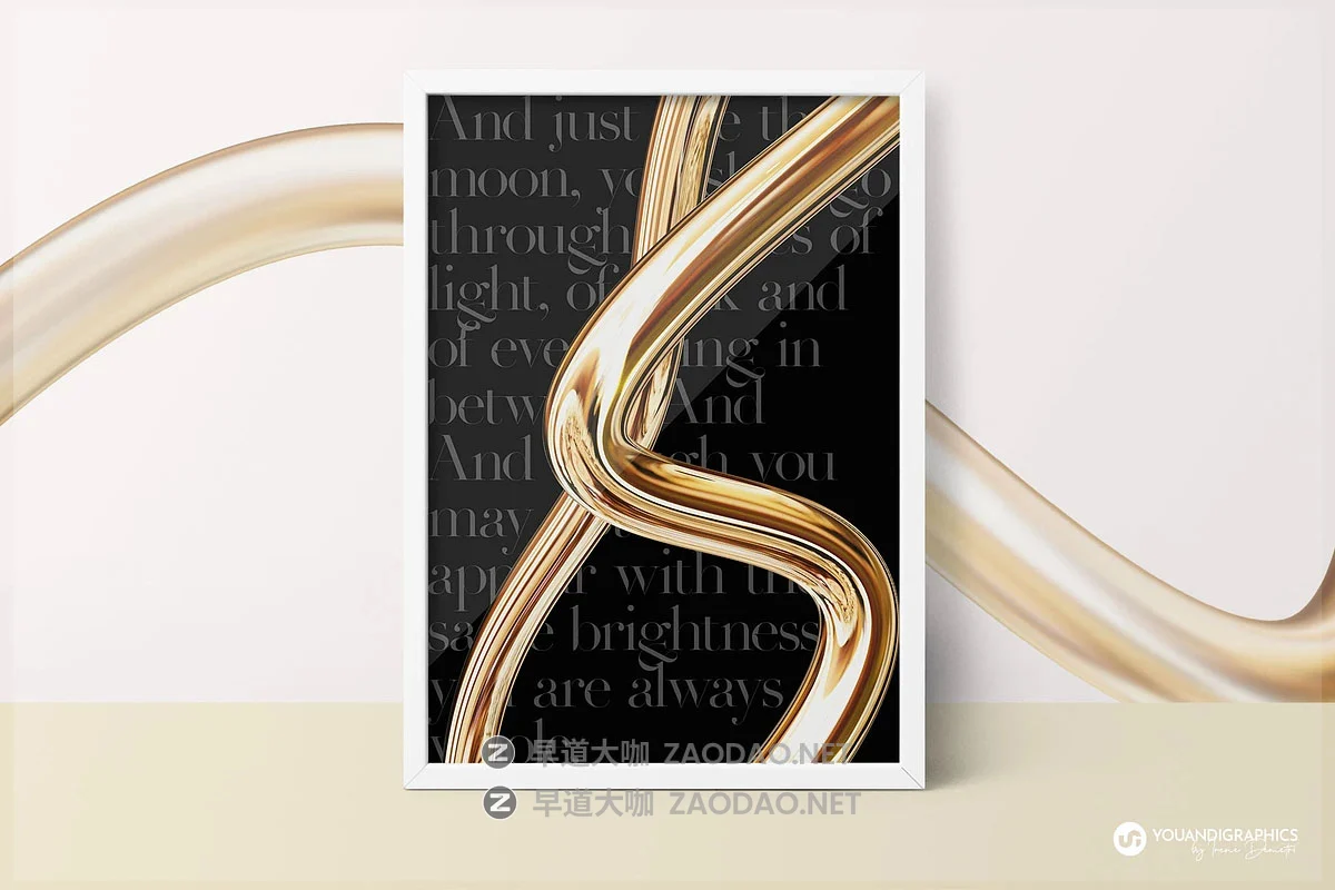 60款抽象艺术金色3D光泽哑光扭曲线条几何图形png免抠图片素材 Golden Flow Abstract 3D Elements插图4 60款抽象艺术金色3D光泽哑光扭曲线条几何图形png免抠图片素材 Golden Flow Abstract 3D Elements插图4