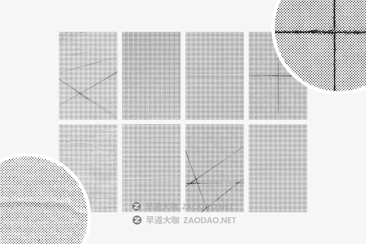 16款做旧黑色颗粒点阵圆点半色调划痕纹理AI矢量图设计素材 Halftone Vector Textures插图5 16款做旧黑色颗粒点阵圆点半色调划痕纹理AI矢量图设计素材 Halftone Vector Textures插图5
