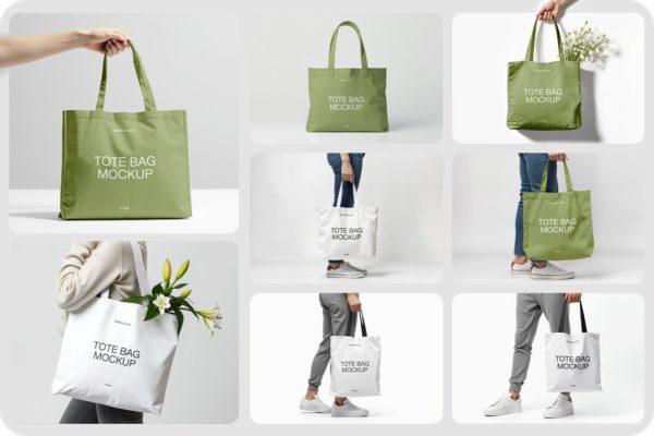 8款逼真手持无纺布帆布袋手提袋设计ps贴图样机mockup模板素材 Holding A Tote Bag Mockup特色图 8款逼真手持无纺布帆布袋手提袋设计ps贴图样机mockup模板素材 Holding A Tote Bag Mockup