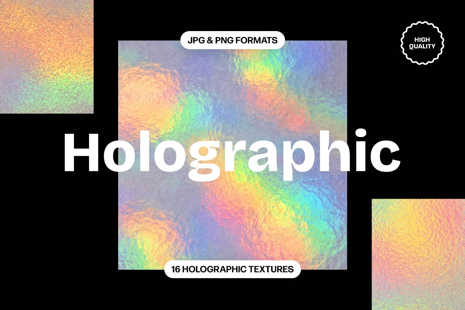 16款复古Y2K蒸汽波全息渐变潮流贴纸海报背景图片设计素材 Holographic Textures特色图 16款复古Y2K蒸汽波全息渐变潮流贴纸海报背景图片设计素材 Holographic Textures