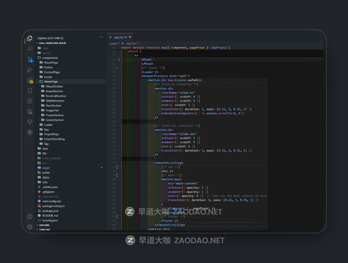 黑暗创意工作室个人作品集案例展示网站ui界面设计figma模板素材+源码 Kael Donovan – Portfolio Coded Template插图4 黑暗创意工作室个人作品集案例展示网站ui界面设计figma模板素材+源码 Kael Donovan – Portfolio Coded Template插图4