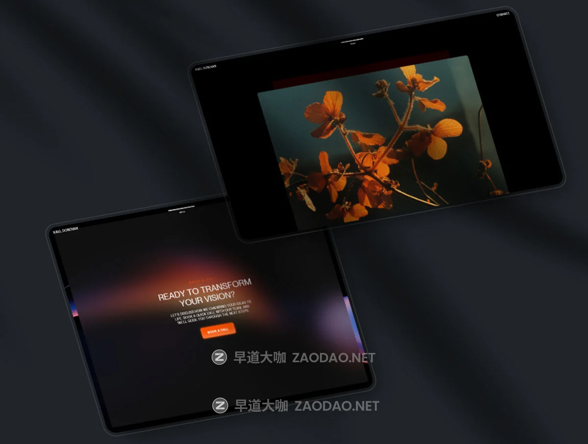 黑暗创意工作室个人作品集案例展示网站ui界面设计figma模板素材+源码 Kael Donovan – Portfolio Coded Template插图6 黑暗创意工作室个人作品集案例展示网站ui界面设计figma模板素材+源码 Kael Donovan – Portfolio Coded Template插图6