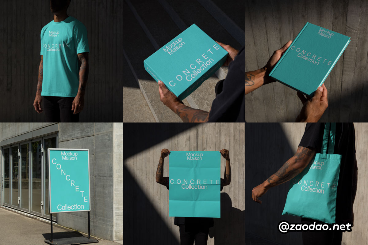 7款小众名片画册T恤帆布袋品牌VI设计PS贴图效果图样机模板素材 Mockup.Maison – Concrete1 Collection P2插图 7款小众名片画册T恤帆布袋品牌VI设计PS贴图效果图样机模板素材 Mockup.Maison – Concrete1 Collection P2插图