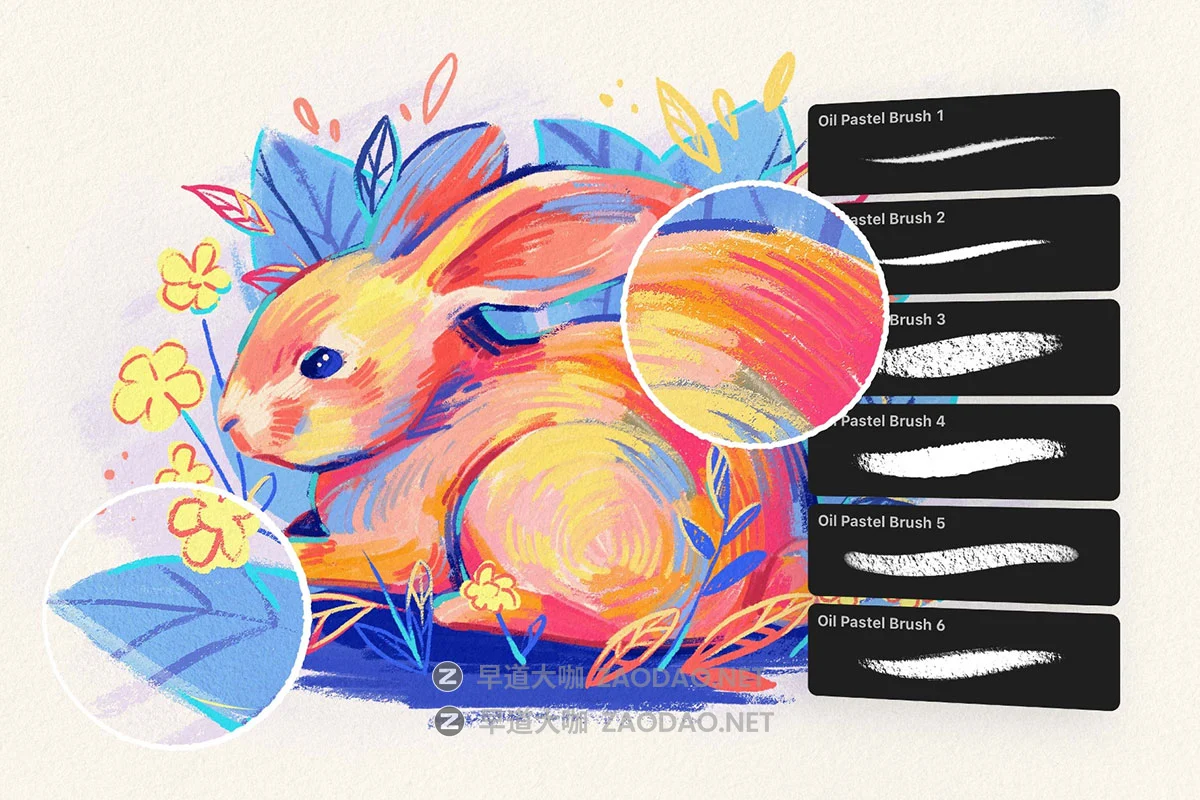 10款蜡笔油画厚涂CSP/PS/AI/Procreate/Affinity笔刷蜡染粗糙纹理素材 Multi-App Oil Pastel Brushes插图5 10款蜡笔油画厚涂CSP/PS/AI/Procreate/Affinity笔刷蜡染粗糙纹理素材 Multi-App Oil Pastel Brushes插图5