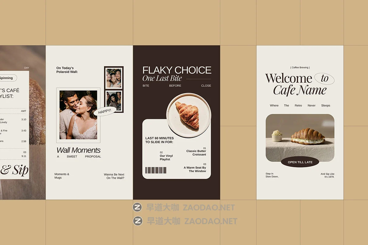 12款怀旧复古美学ins风咖啡蛋糕面包店美食品牌推广公众号推文海报设计psd/ai模板素材 Nostalgic Cafe Instagram Adobe Template插图3 12款怀旧复古美学ins风咖啡蛋糕面包店美食品牌推广公众号推文海报设计psd/ai模板素材 Nostalgic Cafe Instagram Adobe Template插图3