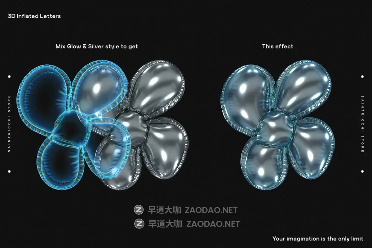 286款潮流多彩金属铝箔气球创意3D大写英文字母设计png免抠图素材 Playful Time – 3D Inflated Letters插图5 286款潮流多彩金属铝箔气球创意3D大写英文字母设计png免抠图素材 Playful Time – 3D Inflated Letters插图5