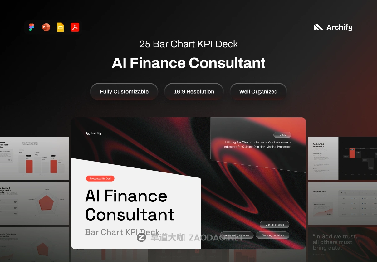 25页AI智能风格企业投资业务业绩年度简报报表项目策划幻灯片设计ppt/figma模板 Powerpoint AI Finance Consultant – Archify插图 25页AI智能风格企业投资业务业绩年度简报报表项目策划幻灯片设计ppt/figma模板 Powerpoint AI Finance Consultant – Archify插图
