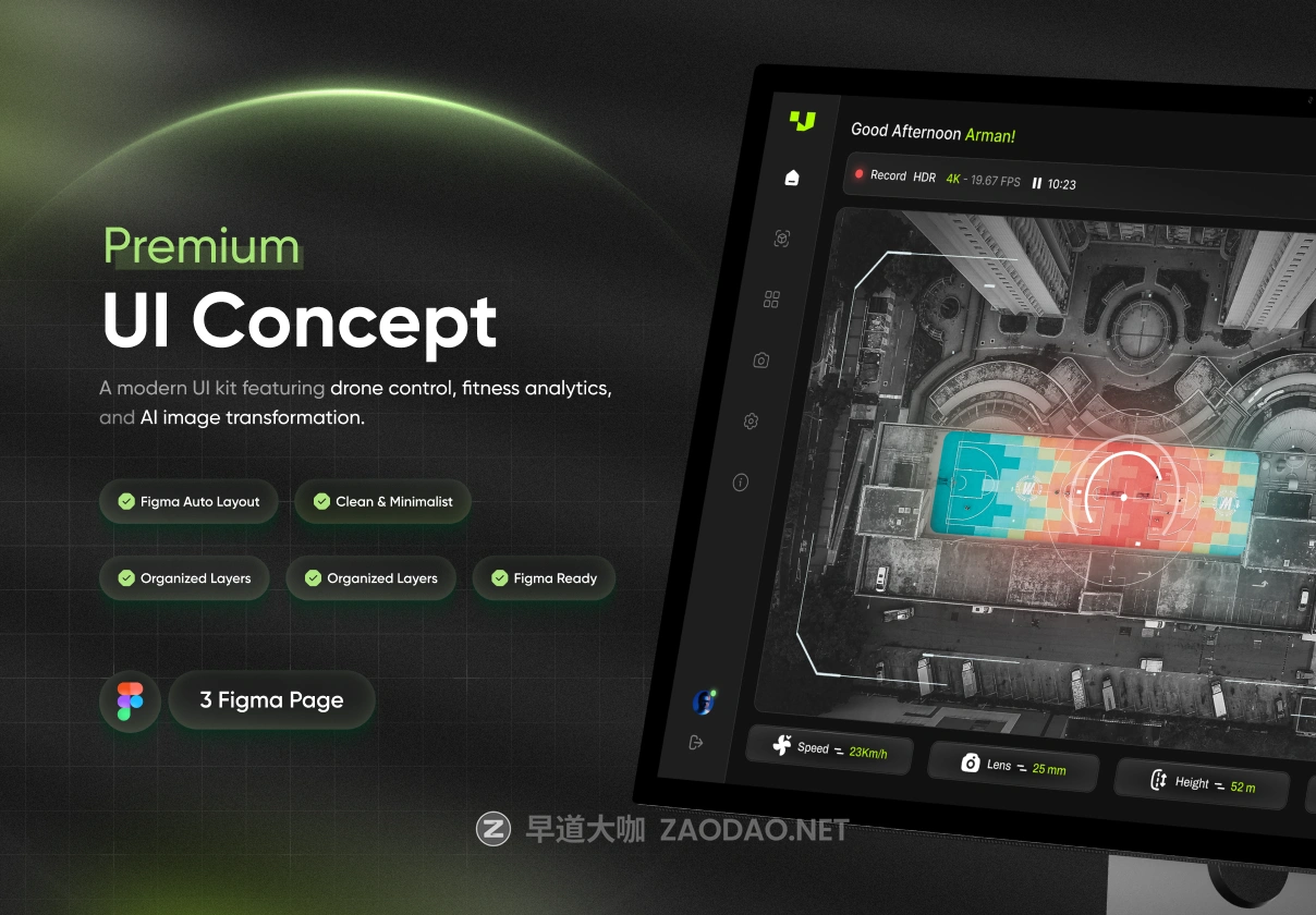 3页高级AI智能无人机控制健身界面仪表盘SaaS服务ui设计figma模板素材 Premium UI Concept Kit插图 3页高级AI智能无人机控制健身界面仪表盘SaaS服务ui设计figma模板素材 Premium UI Concept Kit插图