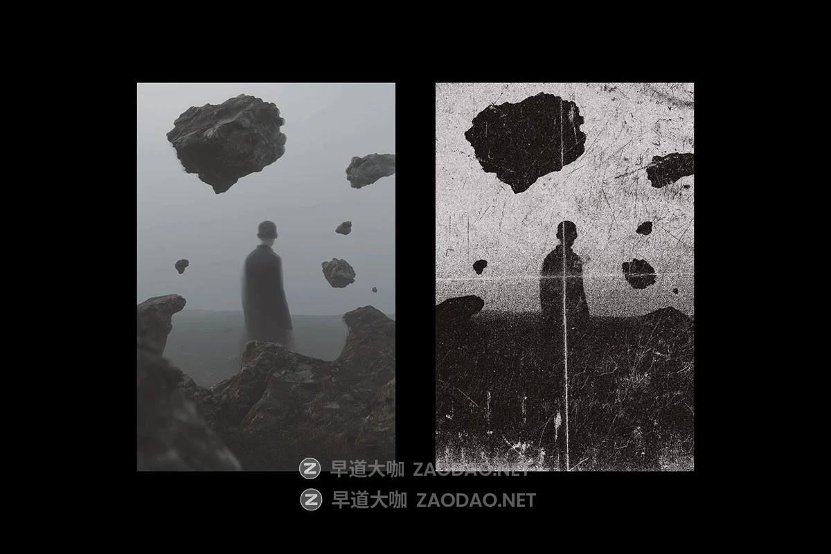 复古做旧粗糙划痕暗黑粗犷恐怖低保真效果图像修图ps特效滤镜插件样机 Retro Dust Comic Effect插图6 复古做旧粗糙划痕暗黑粗犷恐怖低保真效果图像修图ps特效滤镜插件样机 Retro Dust Comic Effect插图6