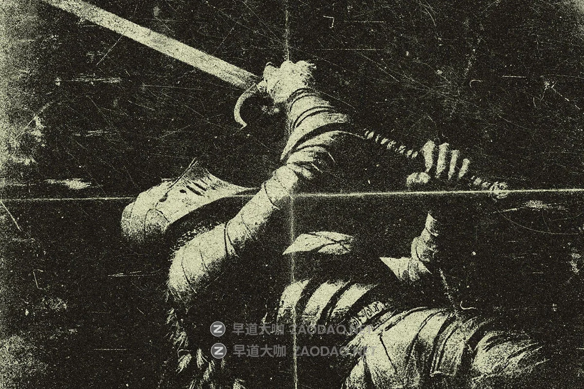 复古做旧粗糙划痕暗黑粗犷恐怖低保真效果图像修图ps特效滤镜插件样机 Retro Dust Comic Effect插图5 复古做旧粗糙划痕暗黑粗犷恐怖低保真效果图像修图ps特效滤镜插件样机 Retro Dust Comic Effect插图5