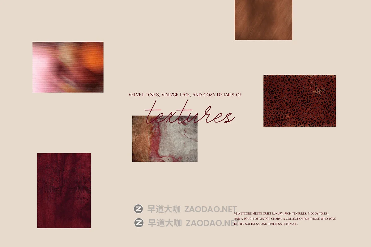 41款复古浪漫天鹅绒蕾丝怀旧酒红色面料美学纹理肌理背景图片设计素材 Softy Velvet & Lace – backgrounds插图1 41款复古浪漫天鹅绒蕾丝怀旧酒红色面料美学纹理肌理背景图片设计素材 Softy Velvet & Lace – backgrounds插图1