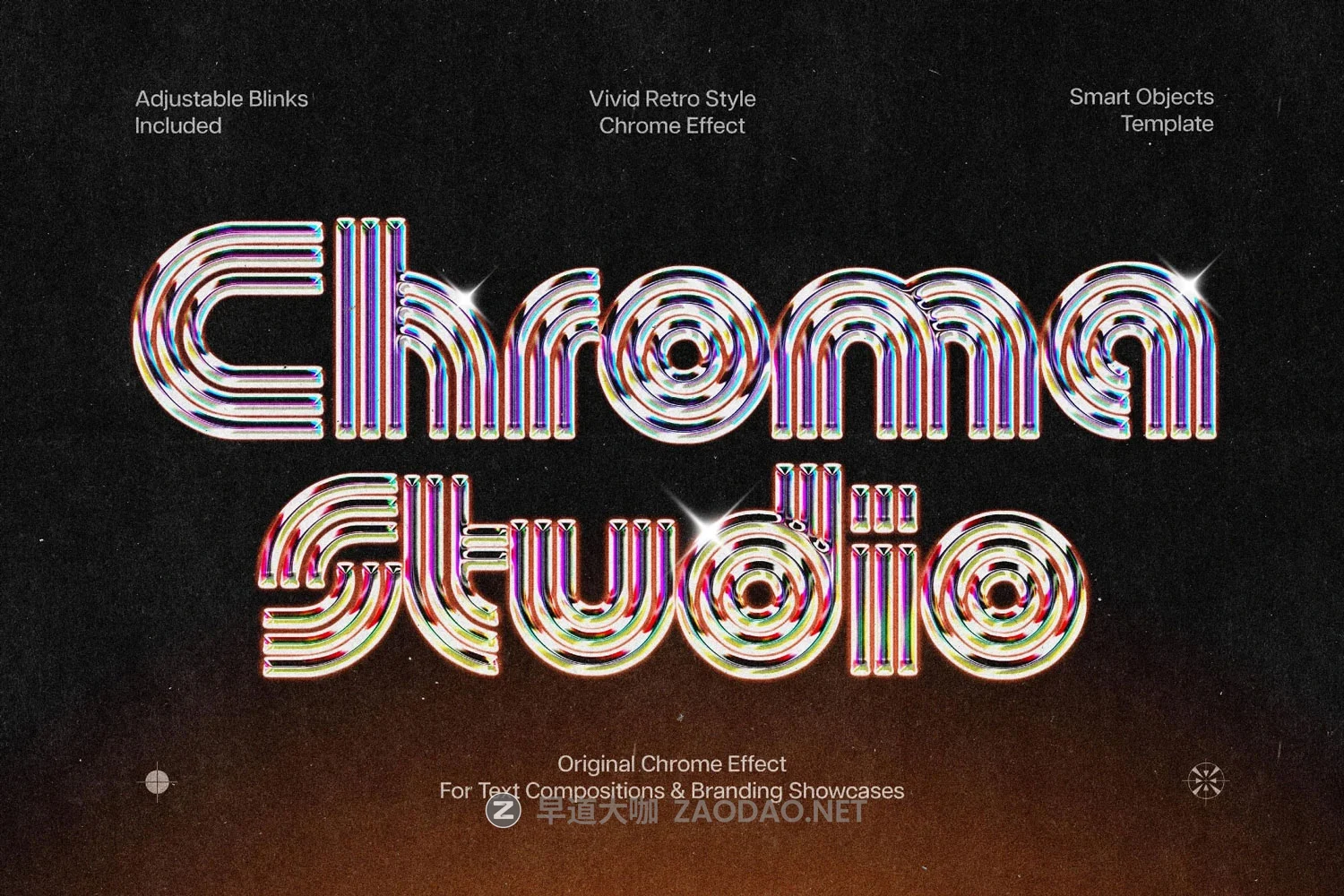 潮流复古光泽金属镀铬3D立体电影标题字体文本设计ps特效样机 Vivid Retro Style Chrome Effect插图 潮流复古光泽金属镀铬3D立体电影标题字体文本设计ps特效样机 Vivid Retro Style Chrome Effect插图