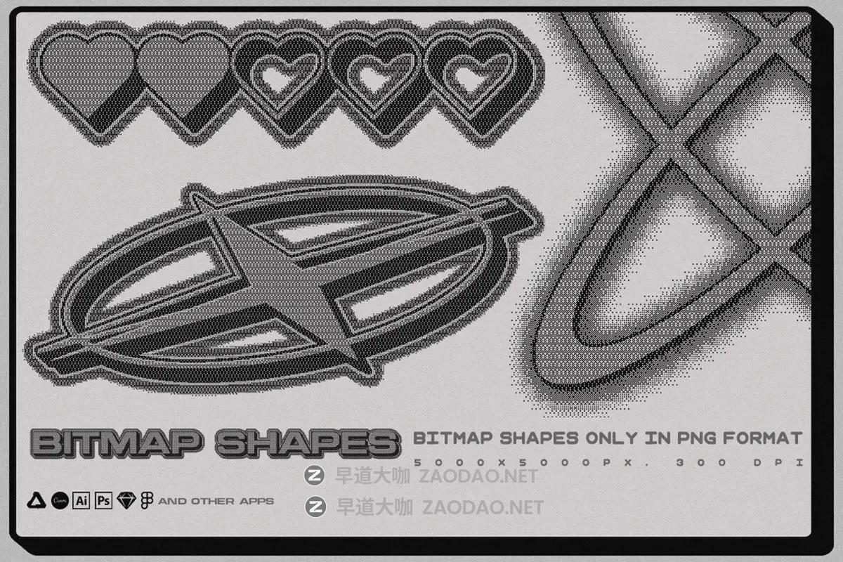 150款复古Y2K千禧像素风酸性品牌海报T恤图案印花设计png/ai矢量素材 Y2K Toolkit – Vector Shapes, Bitmap, Text Effect Graphics插图6 150款复古Y2K千禧像素风酸性品牌海报T恤图案印花设计png/ai矢量素材 Y2K Toolkit – Vector Shapes, Bitmap, Text Effect Graphics插图6