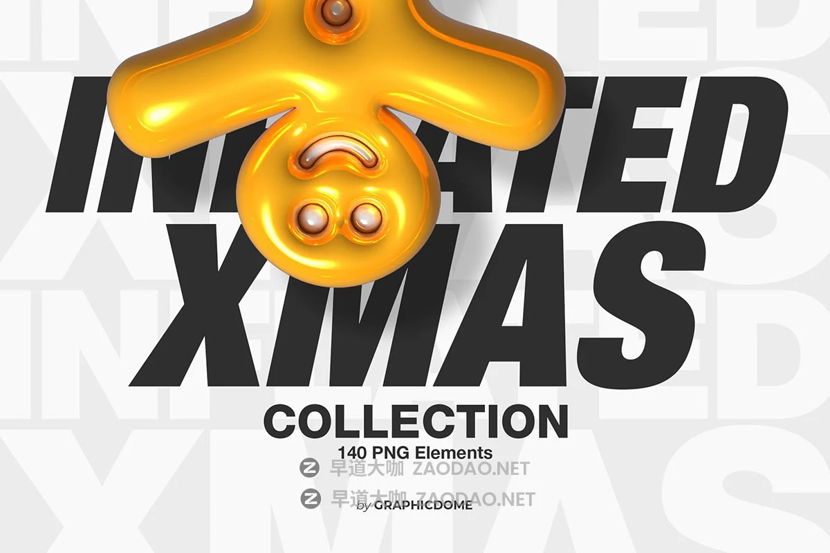 140款可爱创意圣诞节平安夜新年气球字母装饰图案3D立体png免抠图设计素材 Inflated Xmas PNG Elements插图 140款可爱创意圣诞节平安夜新年气球字母装饰图案3D立体png免抠图设计素材 Inflated Xmas PNG Elements插图