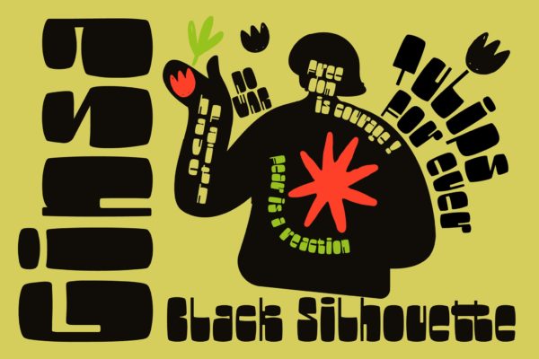 复古怀旧拼贴剪裁美学品牌徽标设计装饰英文字体安装包 Ginsa Silhouette – analog aesthetic特色图 复古怀旧拼贴剪裁美学品牌徽标设计装饰英文字体安装包 Ginsa Silhouette – analog aesthetic