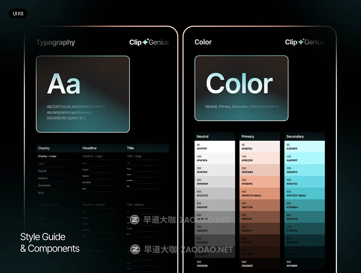 60+屏AI智能视频音频Vlog短视频剪辑创作app应用程序ui界面设计figma模板 ClipGenius – AI Viral Clip Editor & Shorts Platform插图1 60+屏AI智能视频音频Vlog短视频剪辑创作app应用程序ui界面设计figma模板 ClipGenius – AI Viral Clip Editor & Shorts Platform插图1