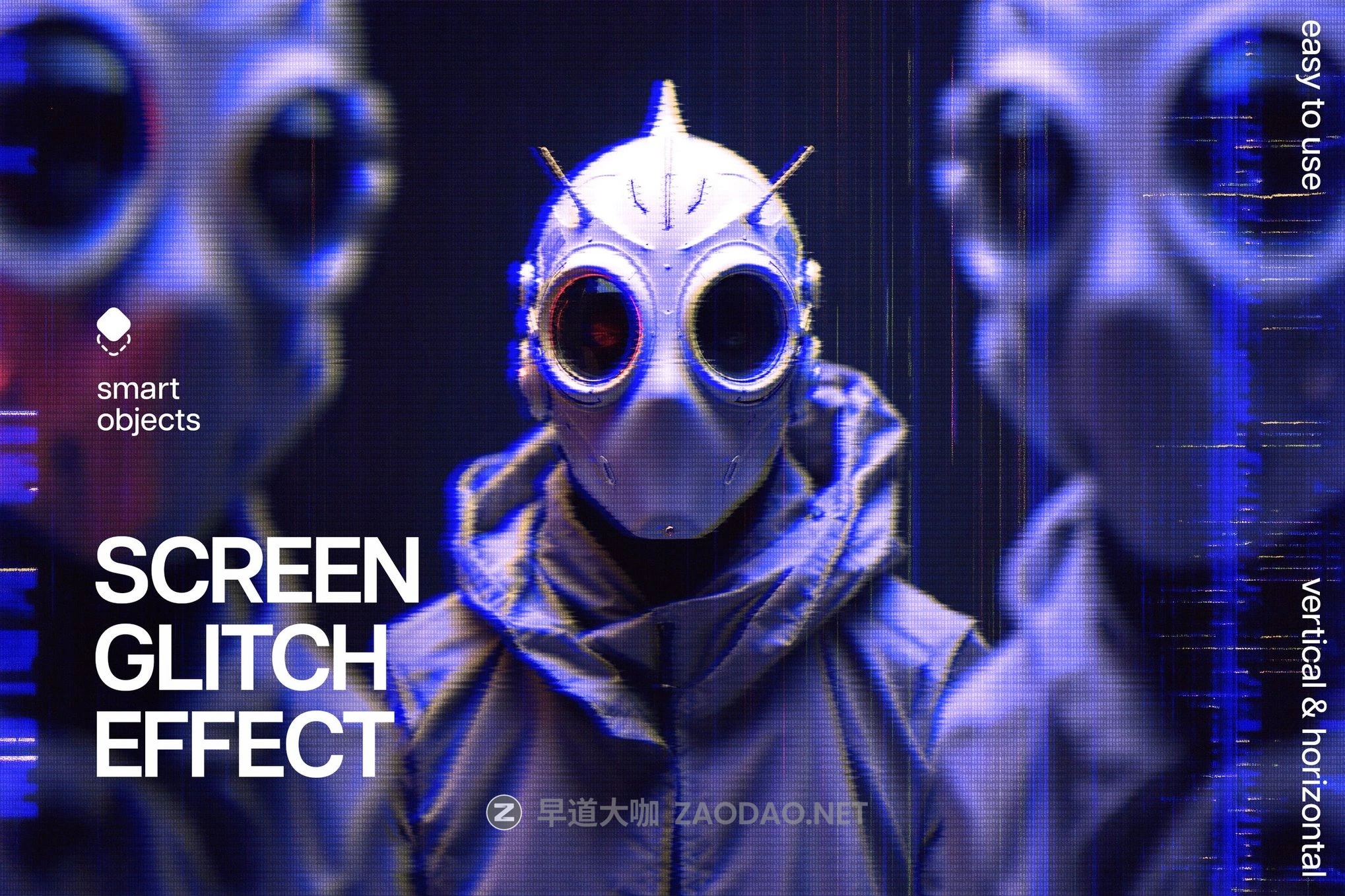 未来科幻赛伯朋克信号故障划痕人像照片修图PS特效滤镜插件样机 Screen Glitch Photo Effect插图 未来科幻赛伯朋克信号故障划痕人像照片修图PS特效滤镜插件样机 Screen Glitch Photo Effect插图