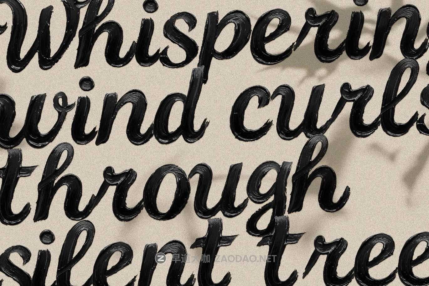 丙烯酸油漆纹理手绘品牌街头服饰包装设计装饰英文字体安装包 Brush Noire – Textured Hand Painted Brush Font插图6 丙烯酸油漆纹理手绘品牌街头服饰包装设计装饰英文字体安装包 Brush Noire – Textured Hand Painted Brush Font插图6