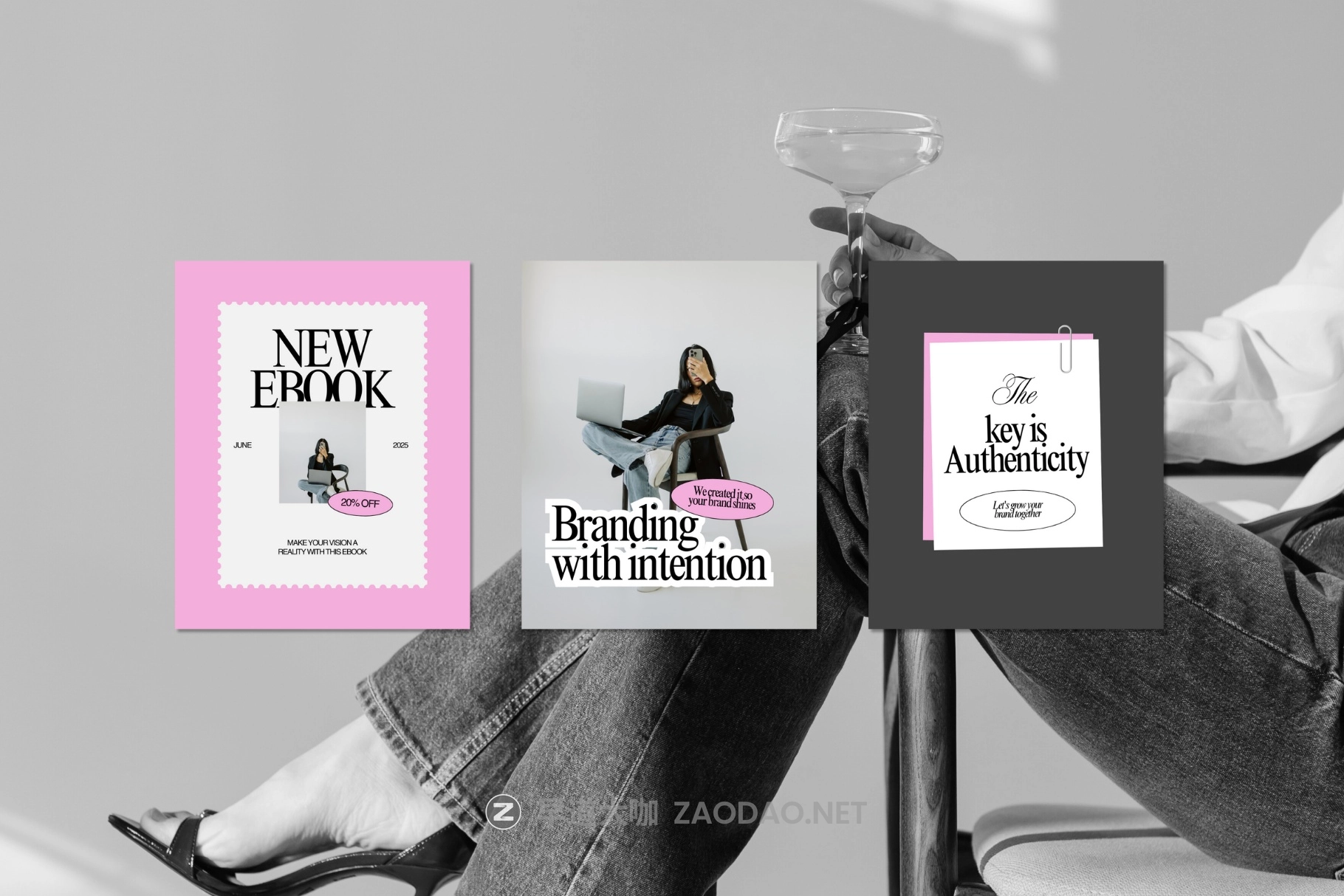 现代优雅ins风品牌推广公众号推文电商海报设计canva模版 Boss Girls Club – Template Kit插图4 现代优雅ins风品牌推广公众号推文电商海报设计canva模版 Boss Girls Club – Template Kit插图4