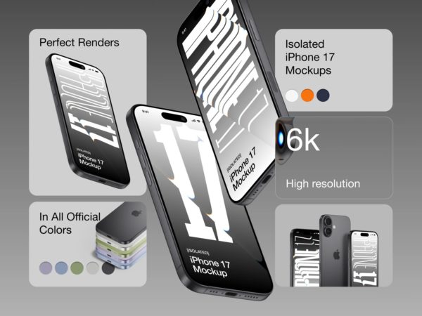 17款手机广告UI素材App设计作品展示苹果iPhone 17贴图效果图ps/figma/sketch样机 iPhone 17 Mockup by ls.graphics特色图 17款手机广告UI素材App设计作品展示苹果iPhone 17贴图效果图ps/figma/sketch样机 iPhone 17 Mockup by ls.graphics