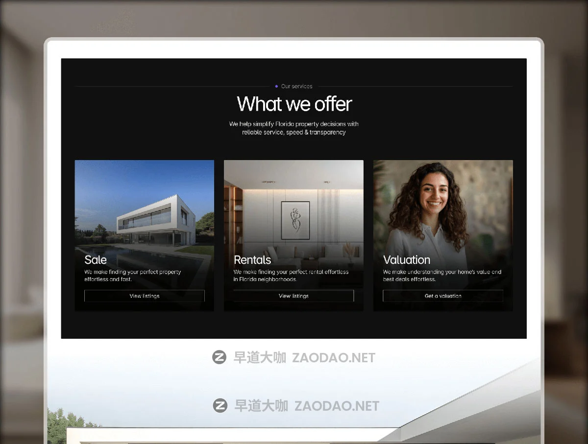 极简房地产物业中介机构网站用户ui界面设计framer模板素材 Luxterra — Real estate template插图2 极简房地产物业中介机构网站用户ui界面设计framer模板素材 Luxterra — Real estate template插图2