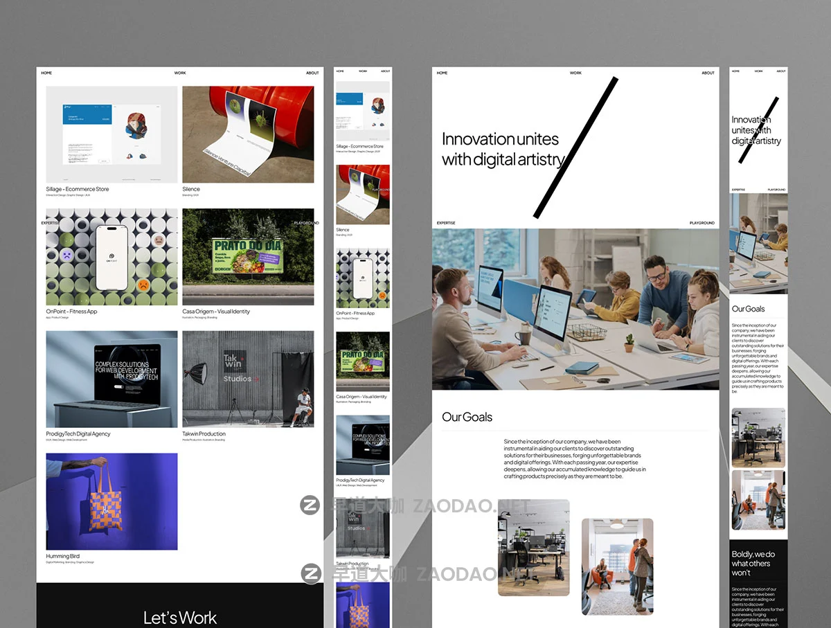 5屏简洁案例工作室作品集网站ui界面设计figma模板 含Html+CSS源码 Digiverse — Agency & Studio Coded Template插图4 5屏简洁案例工作室作品集网站ui界面设计figma模板 含Html+CSS源码 Digiverse — Agency & Studio Coded Template插图4