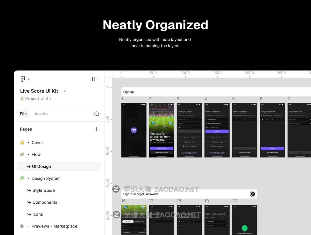 100+屏篮球足球体育赛事实时比分直播手机应用程序app ui界面设计figma模板套件 Score Stream – Live Score Mobile App UI Kit插图5 100+屏篮球足球体育赛事实时比分直播手机应用程序app ui界面设计figma模板套件 Score Stream – Live Score Mobile App UI Kit插图5