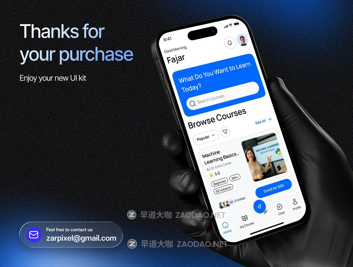110+屏AI智能在线学习教育技能培训应用程序app ui界面设计figma模板素材 Skillforge – AI Online Course Mobile App UI Kit插图7 110+屏AI智能在线学习教育技能培训应用程序app ui界面设计figma模板素材 Skillforge – AI Online Course Mobile App UI Kit插图7