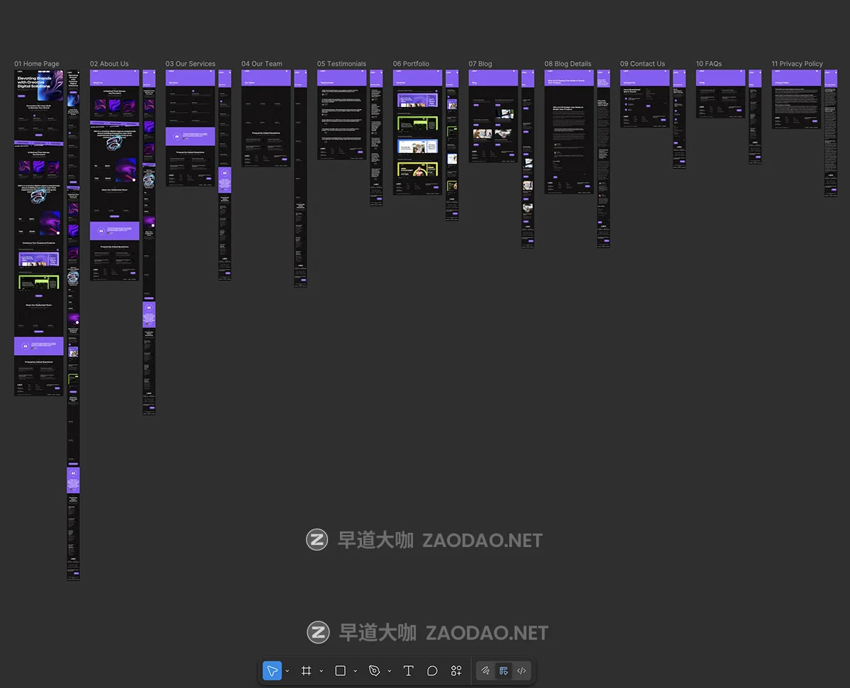 20+屏响应式网络科技数字信息设计展会艺术企业门户网站ui界面设计figma模板 LUEIO – Digital Agency Website UI Kit插图11 20+屏响应式网络科技数字信息设计展会艺术企业门户网站ui界面设计figma模板 LUEIO – Digital Agency Website UI Kit插图11