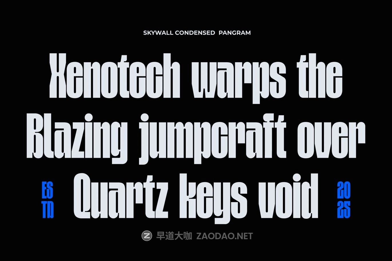 现代时尚科幻品牌杂志海报电子竞技设计无衬线英文字体 Skywall – Condensed Font插图11 现代时尚科幻品牌杂志海报电子竞技设计无衬线英文字体 Skywall – Condensed Font插图11