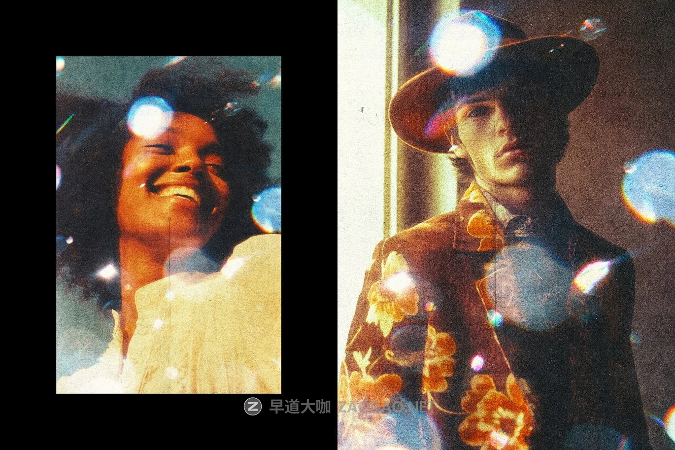 复古颗粒模糊漏光照片效果ps特效滤镜样机 Vintage Bokeh Leak Photo Effect插图2 复古颗粒模糊漏光照片效果ps特效滤镜样机 Vintage Bokeh Leak Photo Effect插图2