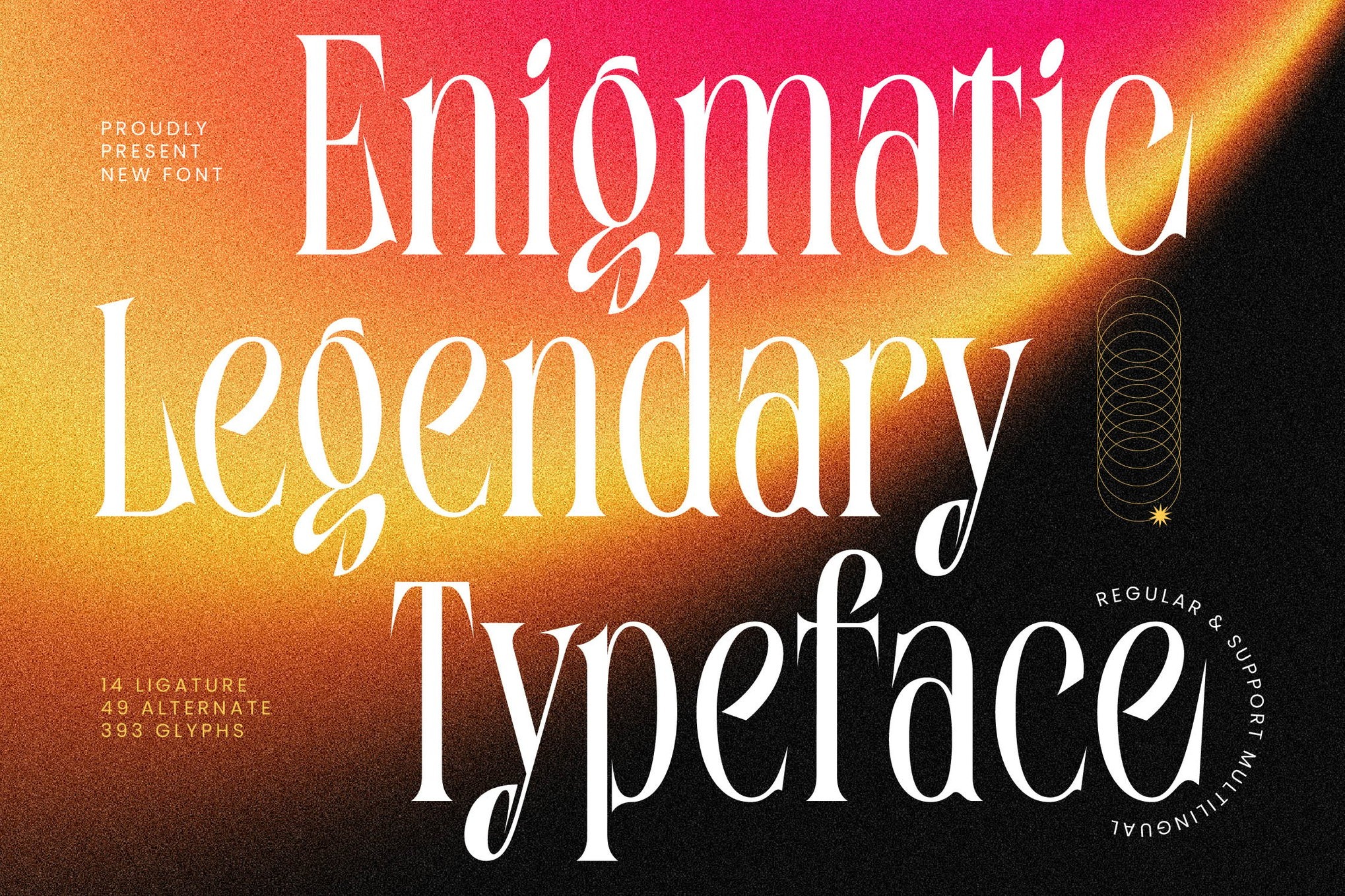 现代优雅奢华品牌海报徽标设计衬线英文字体安装包 Enigmatic Legendary – Modern Serif Display特色图 现代优雅奢华品牌海报徽标设计衬线英文字体安装包 Enigmatic Legendary – Modern Serif Display