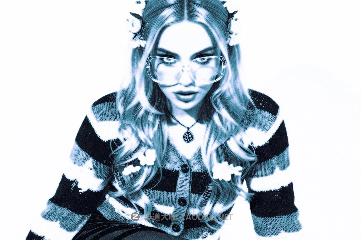 复古Y2K冷色调颗粒灰尘发光照片效果PS特效滤镜样机 Y2K Frozen Photo Effect插图4 复古Y2K冷色调颗粒灰尘发光照片效果PS特效滤镜样机 Y2K Frozen Photo Effect插图4