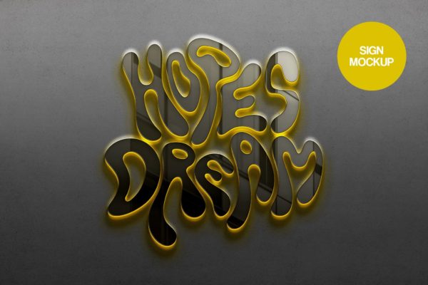 黄色水晶玻璃纹理效果ps文本滤镜样机 Yellow Neon & Glass Text Effect特色图 黄色水晶玻璃纹理效果ps文本滤镜样机 Yellow Neon & Glass Text Effect