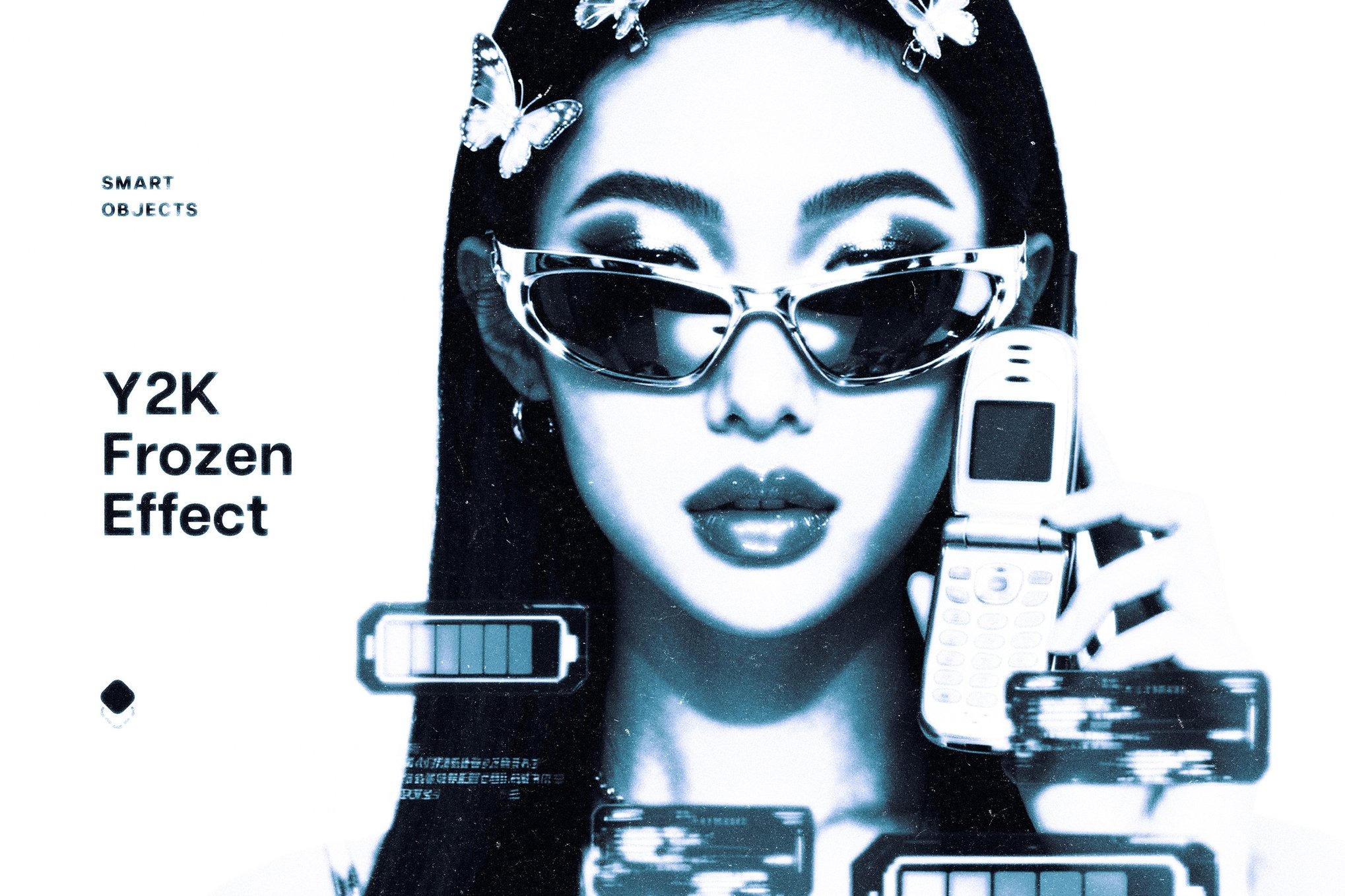 复古Y2K冷色调颗粒灰尘发光照片效果PS特效滤镜样机 Y2K Frozen Photo Effect特色图 复古Y2K冷色调颗粒灰尘发光照片效果PS特效滤镜样机 Y2K Frozen Photo Effect