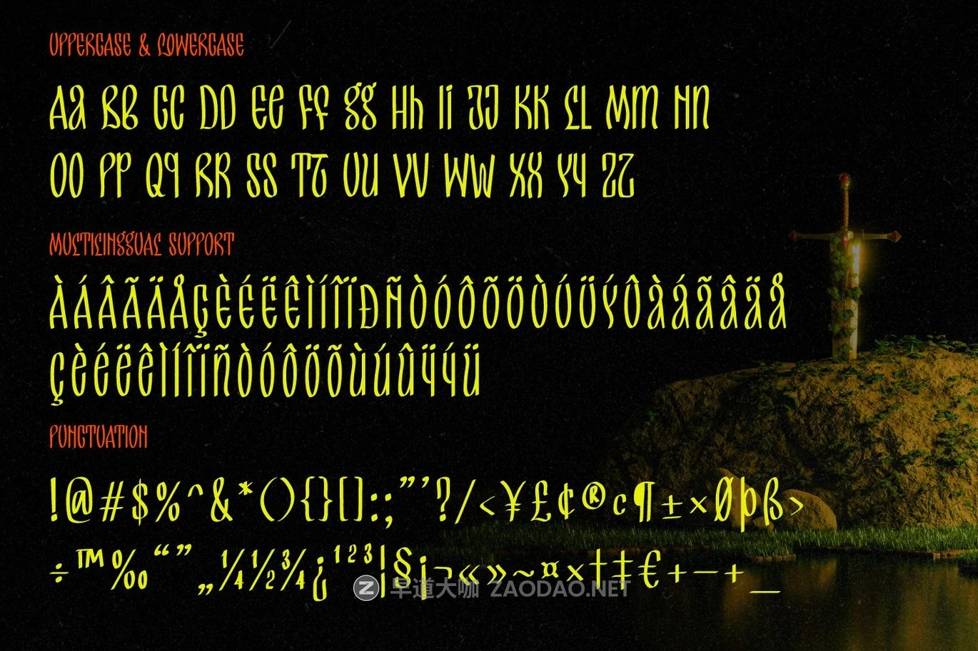 哥特式梦幻美学品牌海拔电影标题设计装饰英文字体安装包 Locttezo Gothic Display插图6 哥特式梦幻美学品牌海拔电影标题设计装饰英文字体安装包 Locttezo Gothic Display插图6