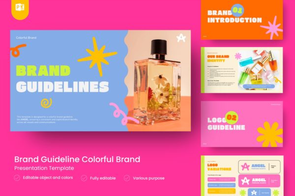 时尚炫彩品牌营销策划演示文稿设计ppt模版 PPT Colorful Brand Guideline特色图 时尚炫彩品牌营销策划演示文稿设计ppt模版 PPT Colorful Brand Guideline