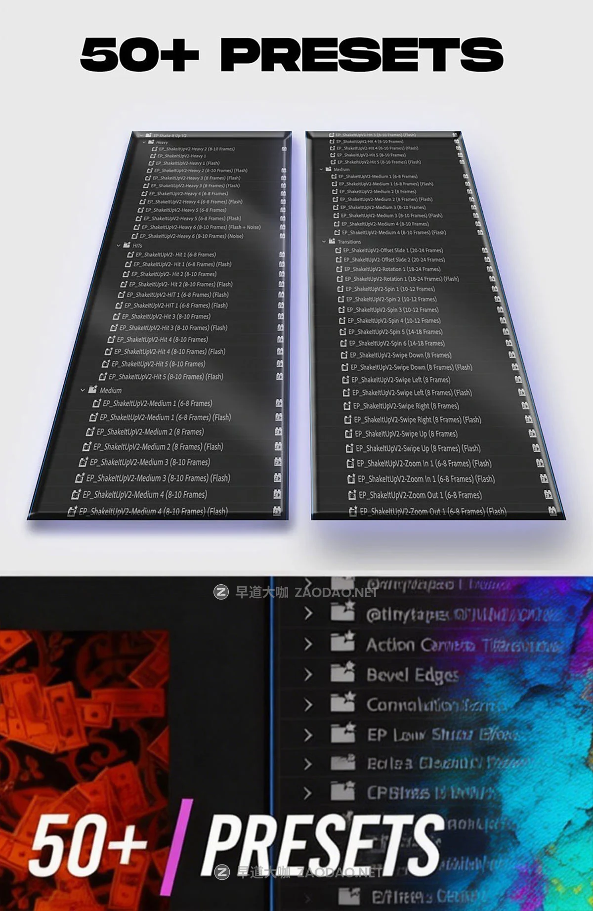 AE/PR预设 嘻哈说唱画面对焦摇晃弹出抖动命中颠簸震动效果转场过渡特效 ElevenPercent – Shake It Up v2.1 The Ultimate Camera Shake Preset Pack (2025)插图2 AE/PR预设 嘻哈说唱画面对焦摇晃弹出抖动命中颠簸震动效果转场过渡特效 ElevenPercent – Shake It Up v2.1 The Ultimate Camera Shake Preset Pack (2025)插图2
