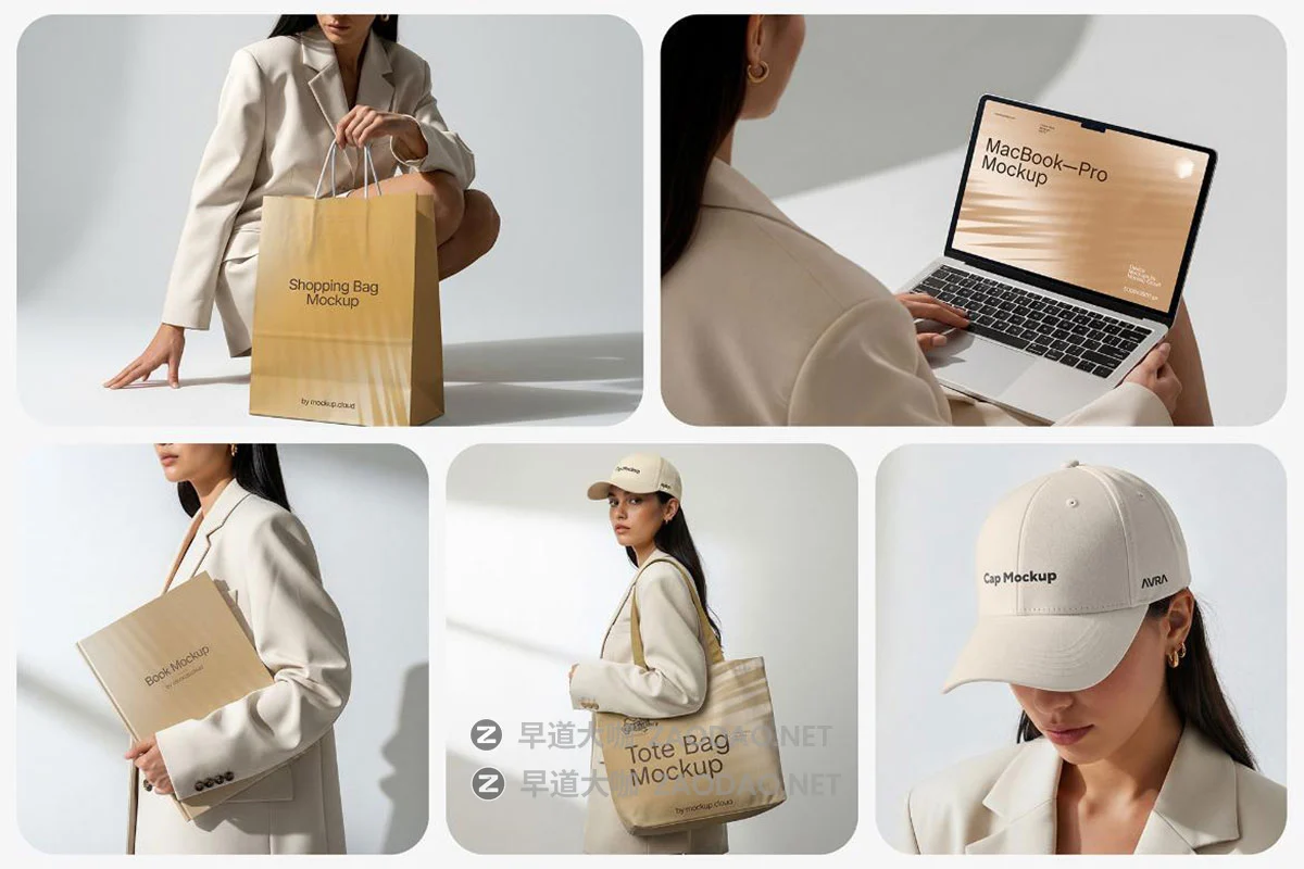 9款女装品牌VI设计棒球帽帆布包拎袋工作证手机ps贴图效果图样机 Fashion Branding Mockups / Aura Series插图13 9款女装品牌VI设计棒球帽帆布包拎袋工作证手机ps贴图效果图样机 Fashion Branding Mockups / Aura Series插图13
