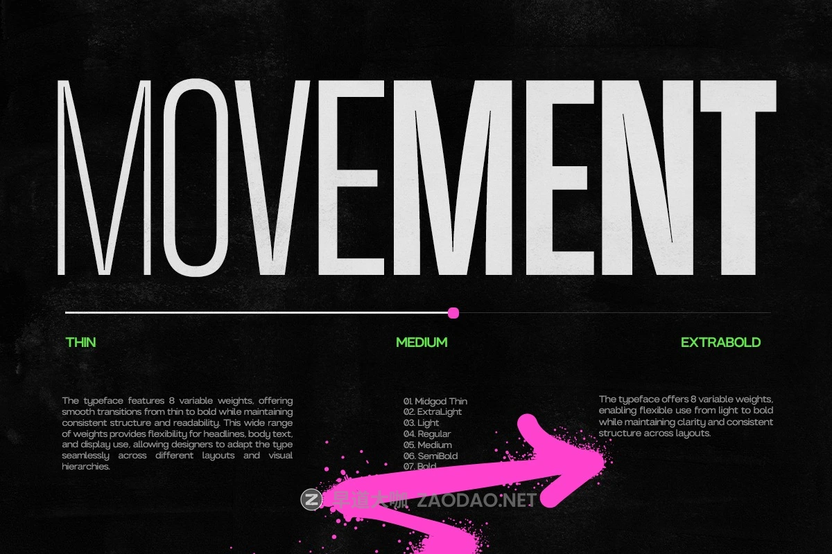 现代时尚杂志海报徽标设计无衬线英文字体安装包 Midgod Modern Condensed Ink Trap Display插图1 现代时尚杂志海报徽标设计无衬线英文字体安装包 Midgod Modern Condensed Ink Trap Display插图1