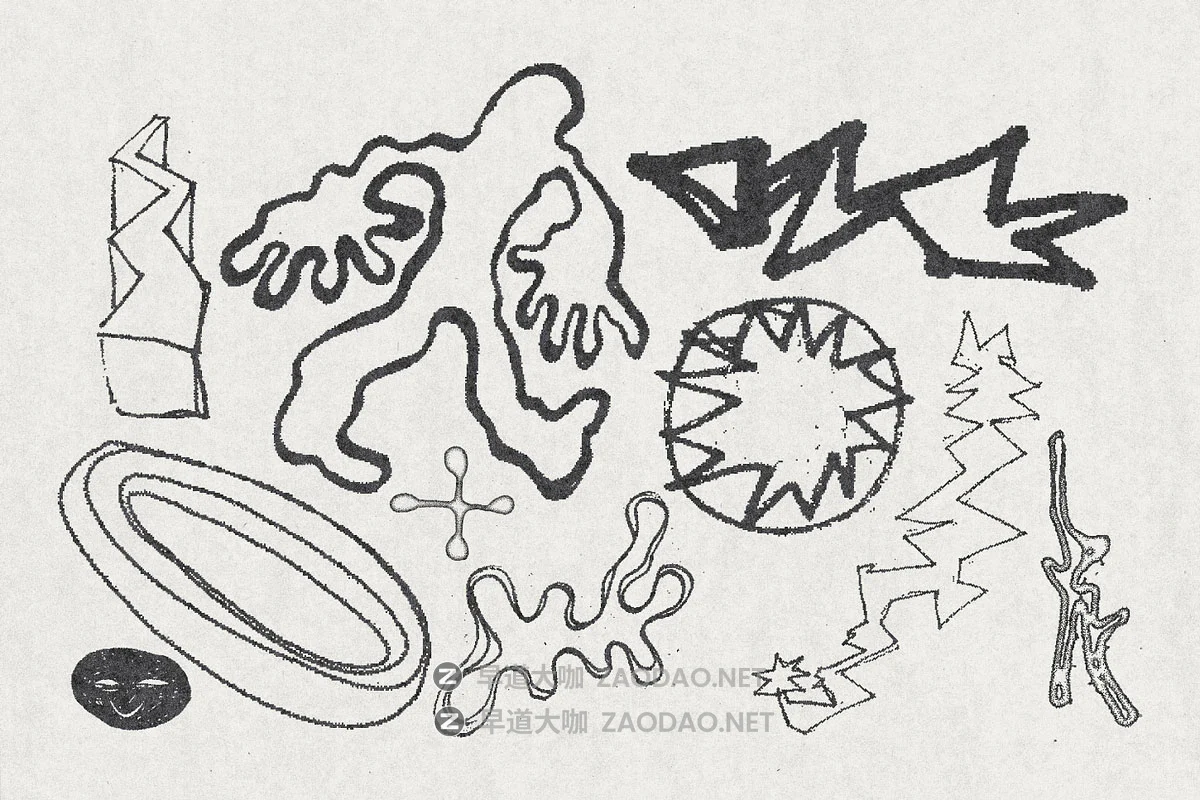 120款潮流手绘涂鸦街头艺术复古酸性抽象纹身符号插画ai矢量素材 120 Acidrawl Graphic Pack by Ivan Kamzyst插图9 120款潮流手绘涂鸦街头艺术复古酸性抽象纹身符号插画ai矢量素材 120 Acidrawl Graphic Pack by Ivan Kamzyst插图9